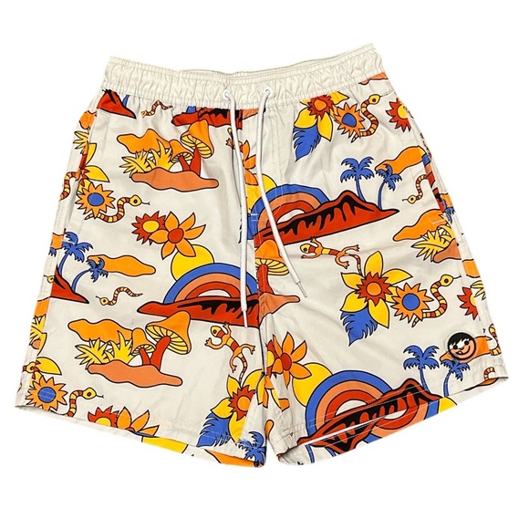 Neff Men’s Desert Scene Graphic Swim Trunks Size M - Picture 1 of 6